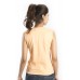 Zeme Organics Sleeveless T-Shirt with self Color Picoting on Neck - Light Orange
